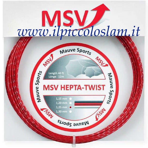 MSV Hepta Twist 1,25 mm ROSSA  ( Matassina da 12 m ) - MSV